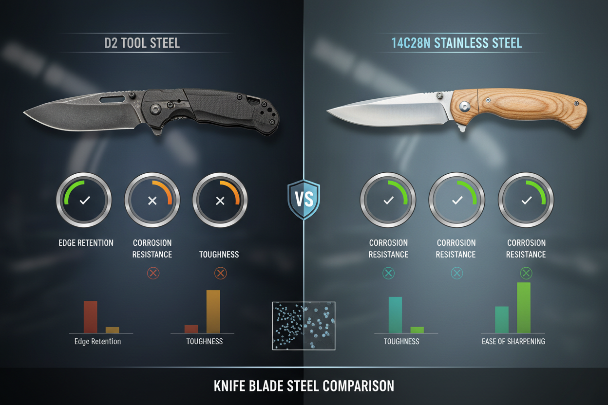 D2 vs 14C28N – Which Steel Is Better?