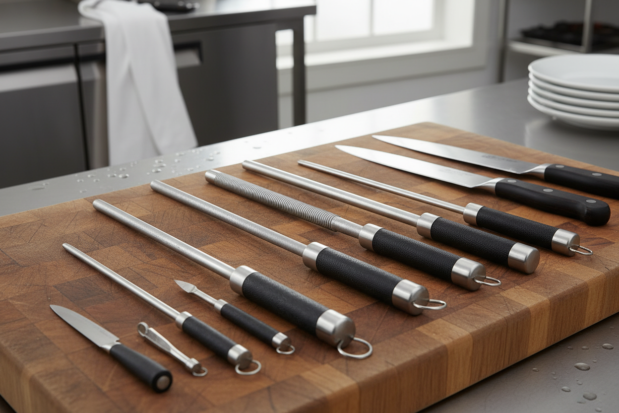 Different types of knife sharpening steels and honing rods explained