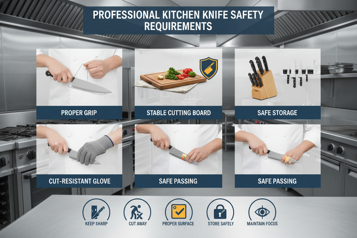 Professional Kitchen Knives in Australia: Safety Requirements, Knife Types and Food Regulations