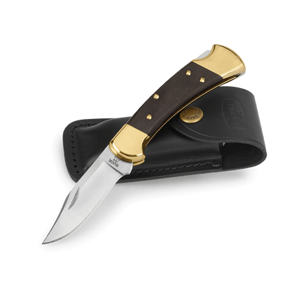 Buck 112 Ranger® Folding Knife 112BRS – 3" 420HC Lockback + Leather Sheath