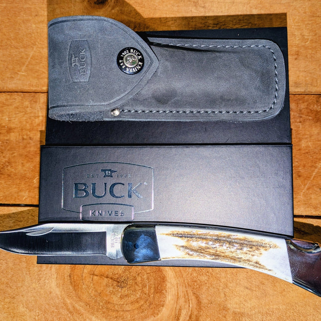 Buck 110 Folding Hunter EKS – Elk Antler Handle – Limited Edition (0110EKS)