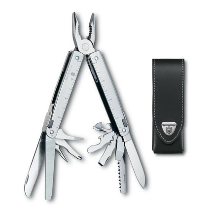 Victorinox SwissTool 26-Function Multi-Tool with Leather Pouch