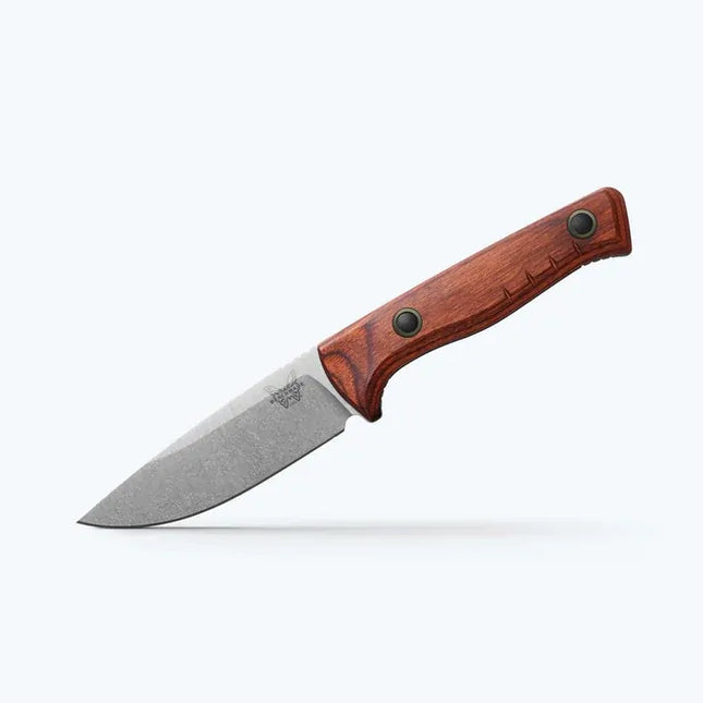 Benchmade 15650 SlipRidge Fixed Blade Knife – Dark Stabilised Wood – B15650