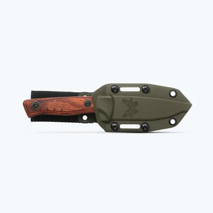 Benchmade 15650 SlipRidge Fixed Blade Knife – Dark Stabilised Wood – B15650