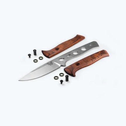Benchmade 15650 SlipRidge Fixed Blade Knife – Dark Stabilised Wood – B15650