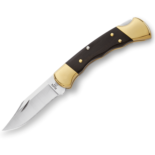 Buck 112 Ranger Finger Grooved knife with leather sheath, model 112BRSFG