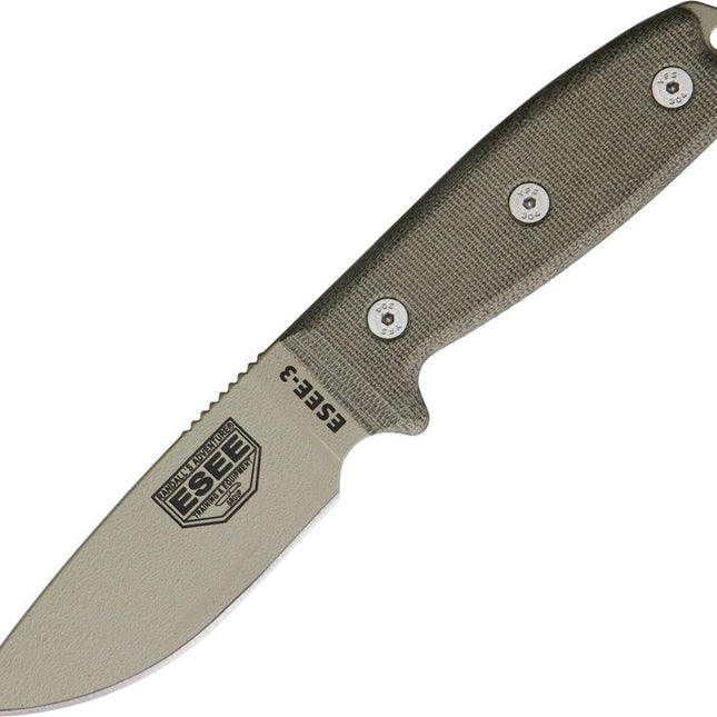 Model 3 Desert Tan Blade | Knife with Sheath