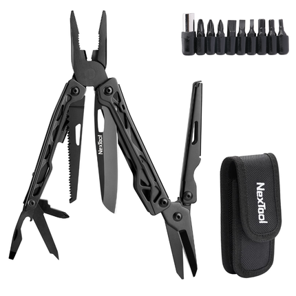NexTool Black Knight Multi-Tool with Belt Pouch