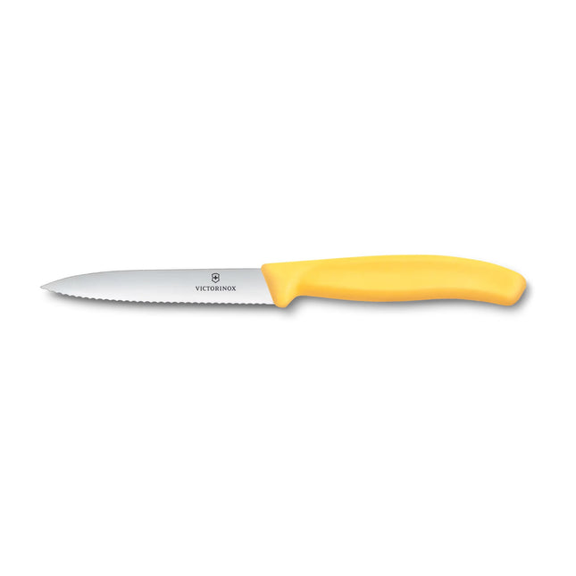 Victorinox Paring Knife 10cm Wavy Edge Yellow